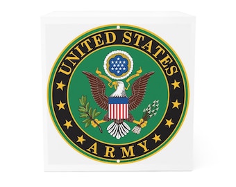 US Army Note Cube: Military Desk Decor, Veteran Gift