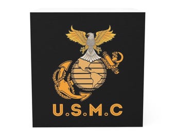 US Marine Corps Note Cube: Military Desk Decor, Veteran Gift