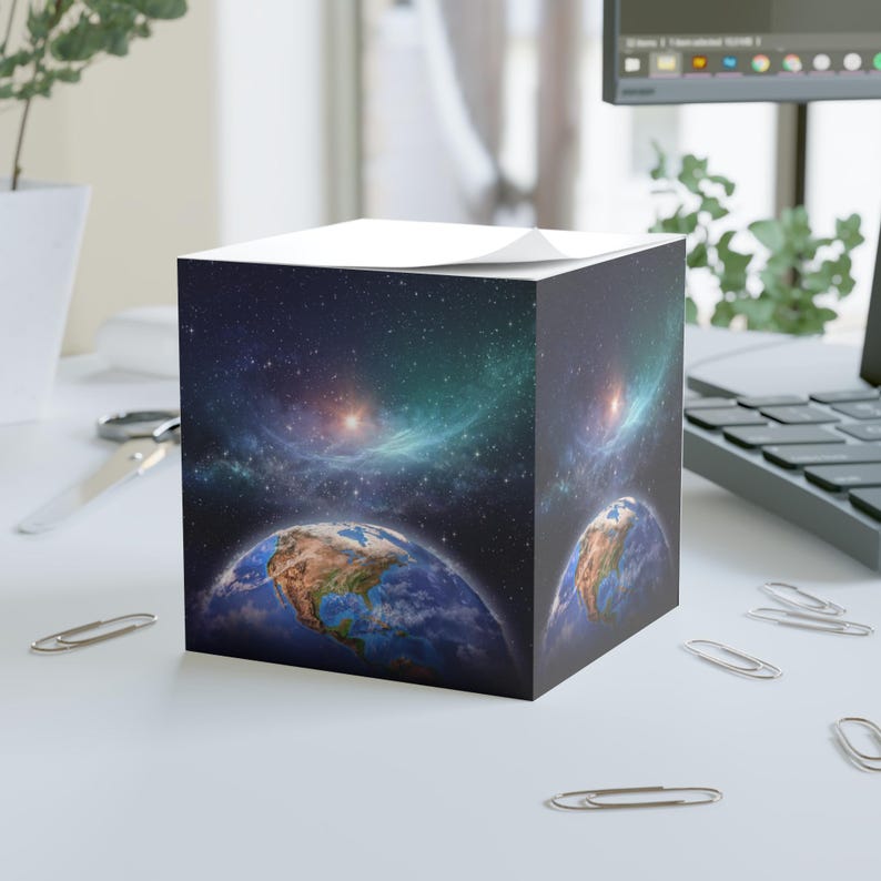 Galactic Note Cube, Milky Way, Earth, Space, Stellar Memo Pad, Cosmic ...