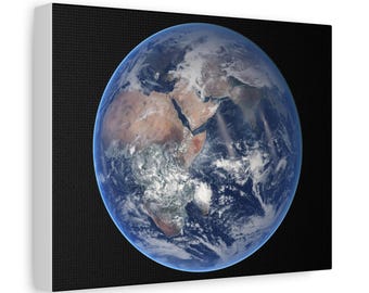 Artemis II Image of Earth on Canvas