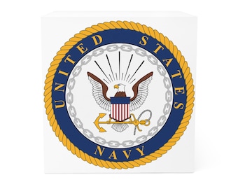 US Navy Note Cube: Military Office Decor, Veteran Gift