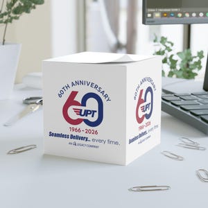 Anteckningskub med logotyp för 60-årsjubileum | Anteckningskub med varumärke, 1966-2026