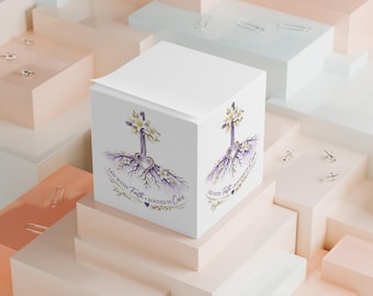 Custom for Bryttnie -  Note Cube | Led with Faith Rooted in Care