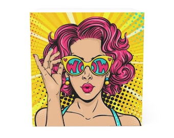 Pop Art Note Cube, Colorful Desk Décor, Fun Office Decor, Unique Gift for Friends, Home and Office, Pop Art, Vibrant Decor, Art Lovers