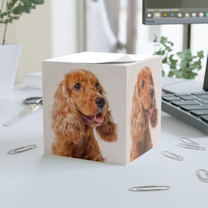 Cocker Spaniel-anteckningskub, Cocker Spaniel-anteckningsblock, present till husdjursälskare, kontorsinredning, brevpapper, djurälskare, anteckningsblock med hundtema