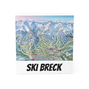Breckenridge Note Cube - Ski Resort Collection, Snowboarding, Snow Skiing, Colorado, Office Decor, Winter Sports Decor, Sticky Notes
