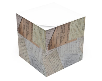 Love Letters Note Cube - Vintage Collection, Decorative Memo Block, Journaling Gift, Desk Decor, Writing, Love Letters, Gift for Writers