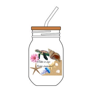 Sipper Glass with Straw, 16oz (Engraving), Summer, Short N Sweet