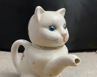 Vintage Cat Teapot Porcelain Kitty