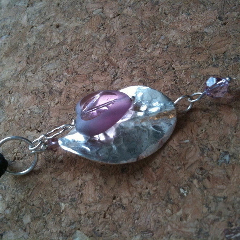 Mixed-Media Pendant of Silver and Glass image 3