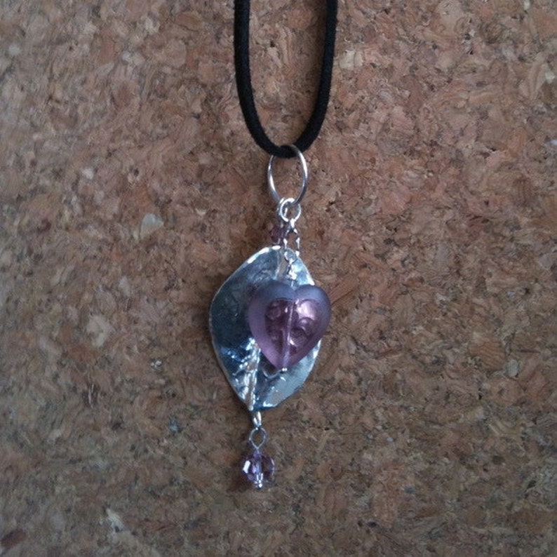 Mixed-Media Pendant of Silver and Glass image 4