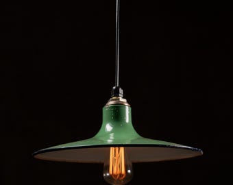 1940 Industrial Enamel Benjamin Pendant Light