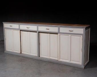 1880 French Server Pine Cabinet