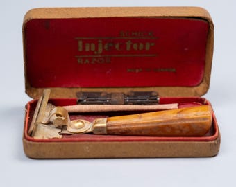 Schick Ever Sharp Razor, Vintage Gold Injector Safety Razor With
