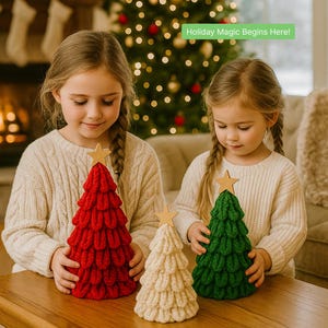 Crochet Christmas Tree Pattern – DIY Holiday Decor PDF, Easy Crochet Pattern for Beginners, Festive Handmade Home Decoration