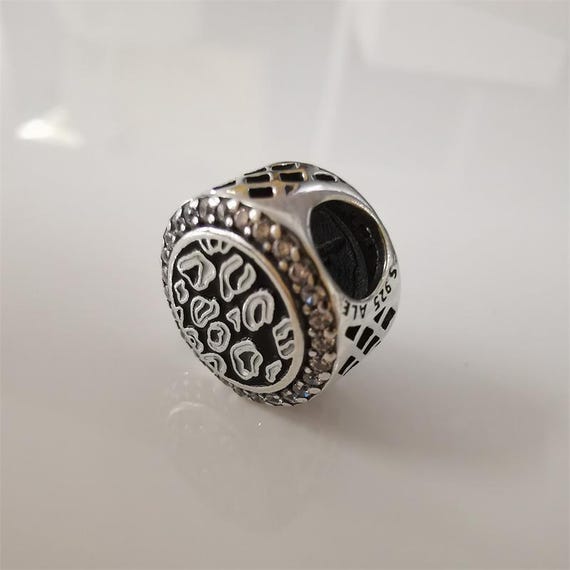 ALE S925 シルバー パンドラ ブラック ヒョウ柄 ストリング - Etsy 日本