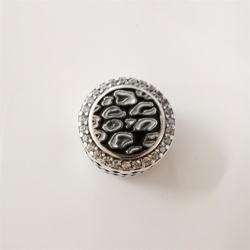 ALE S925 シルバー パンドラ ブラック ヒョウ柄 ストリング - Etsy 日本