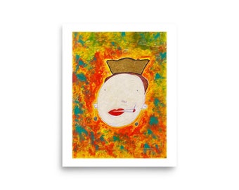 Whimsical Smoking Queen Poster, Artist with Autism