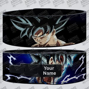 Ultra Instinct Goku Lifting Belt | Anime Weightlifting Belt | Powerlifting Belt | Custom Gym Belt | 10mm Lever Belt | Personalized Belt!