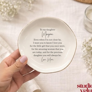 Personalized Daughter Wedding Ring Dish, Bride Gift from Mom