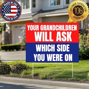 Politisches Yard-Schild, dies ist kein linker oder rechter Moment-Yard-Schild, Vaterländisches Politisches Yard-Schild mit Metalleinsatz, Amerikanisches Outdoor-Dekor
