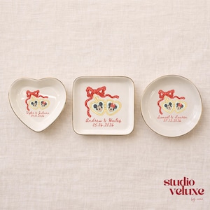 Personalized Locked Ring Dish, Minnie Mickey Mouse Jewelry Tray, Wedding Gifts for Bride, Engagement Keepsake image 8