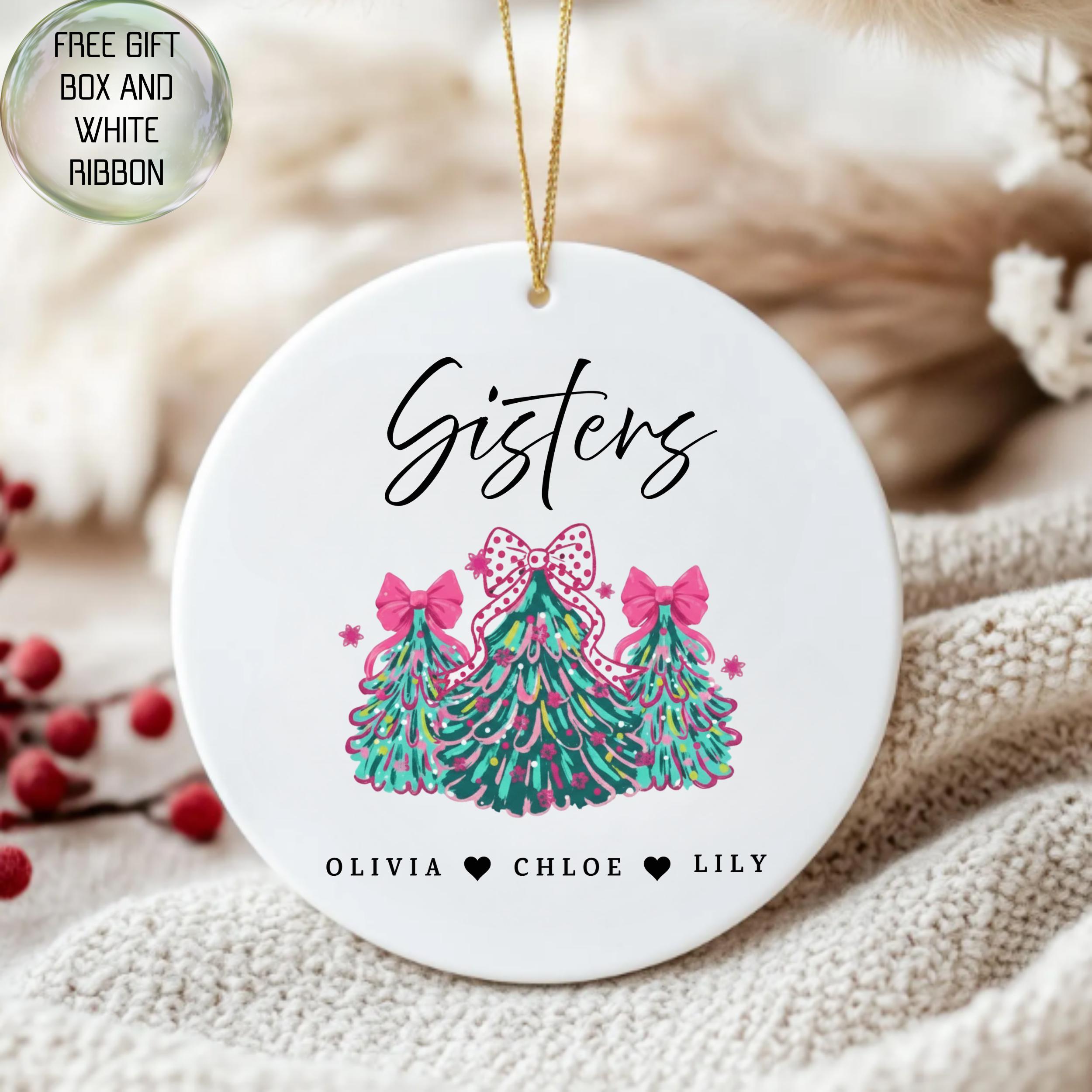 3D Sister Christmas Ornament 2025, Sister Gifts From Sisters