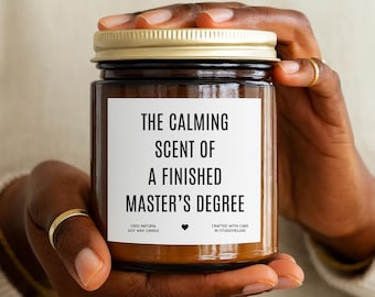 Master’s Degree Candle, Master's Degree Gift, Masters Graduation, Funny Graduation Candle, Class of 2026 Gift, Custom Smells Like Candle