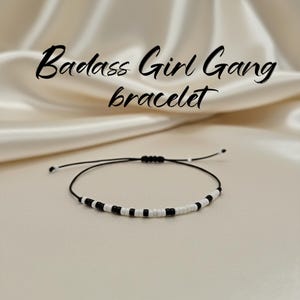 Matching Bracelets Badass Girl Gang Morse Code Best Friend Bracelet Moving Away Gift Farewell