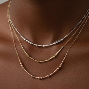 Personalized Morse Code Name Necklace - 18K Gold Plated Secret Message Jewelry