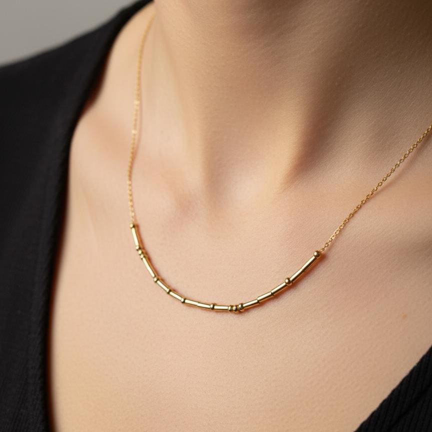 Fuck Trump Morse Code Necklace, 18K Gold Silver Plated Hidden