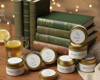 4oz Pineapple Sage Wooden Wick Candle | Energy Boosting Tropical Herbal Scent | Hand-Poured Soy Wax with Eco-Friendly Wick, Unique Gift Idea