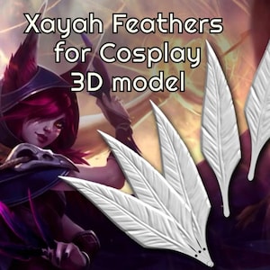 Xayah Feathers Fan for Cosplay | League of Legends 3D model Printable