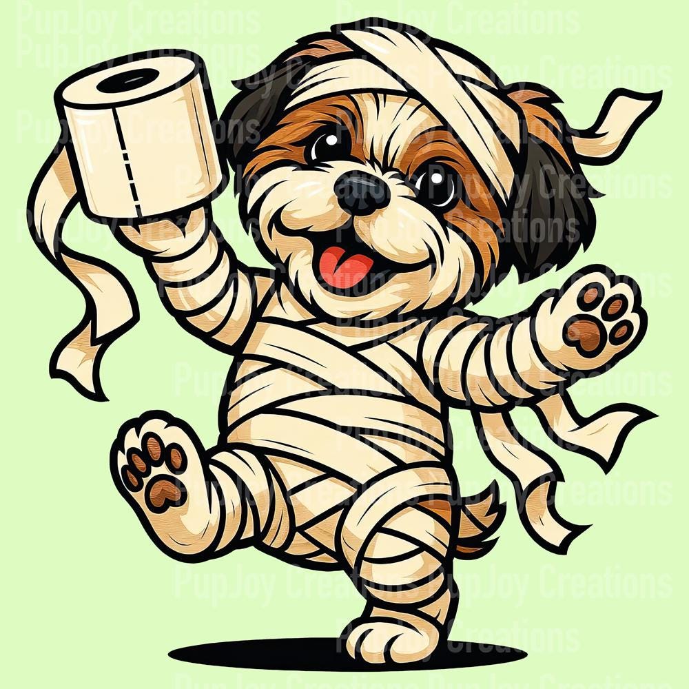 Halloween Shih Tzu Puppies Clipart – 20 Dog Costume Pngs (digital ...