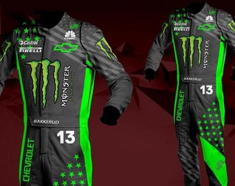 Go Kart Black Colour Race Suit Digital Printed Made To Measure GoKarting321