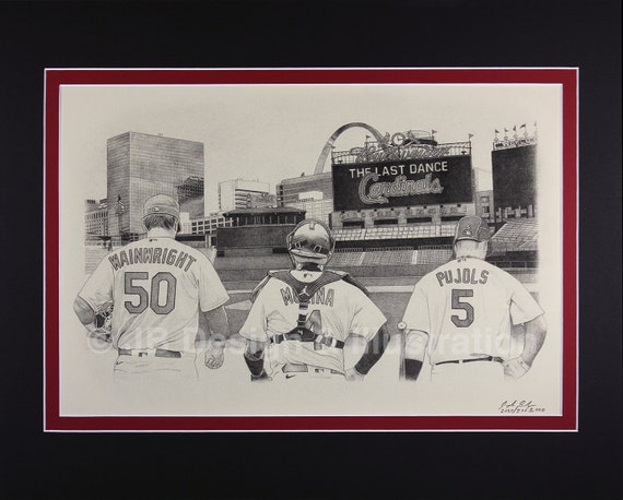 Adam Wainwright Albert Pujols & Yadier Molina St. Louis Last Dance WHT