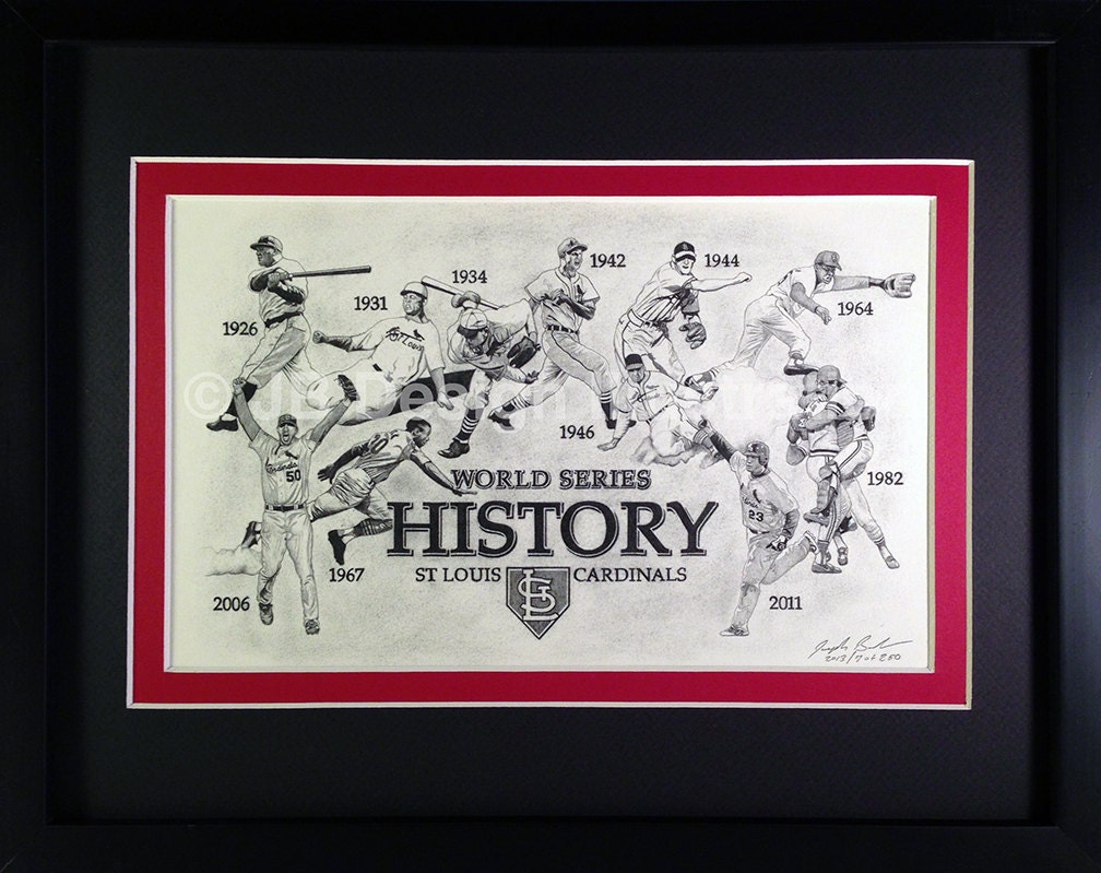 St Louis Cardinals World Series History 14x11 Limited | Etsy