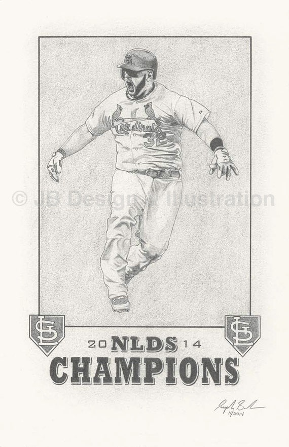 St Louis Cardinals Matt Adams x 11 Print