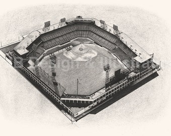 Sportsman's Park 11 x 7.1 Pencil Drawing