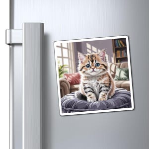 猫好きの方のための愛らしい猫マグネット、かわいい室内装飾、ペットオーナーへのギフト、キッチンアクセサリー、冷蔵庫用マグネット
