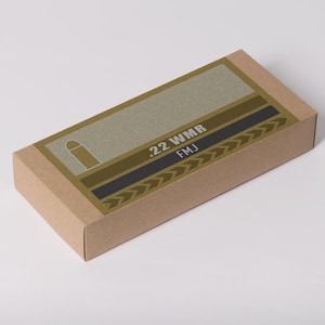 22 WMR Ammo Box Labels | Digital Download | Printable 6x3 Inch PNG & PDF | Custom Loads Available
