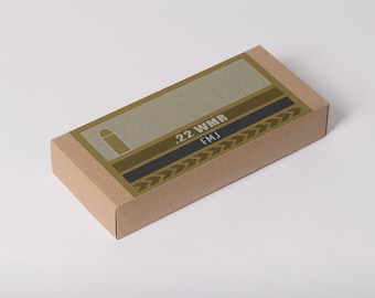 Etiquetas para caja de munición WMR 22: PNG y PDF imprimibles (descarga digital)