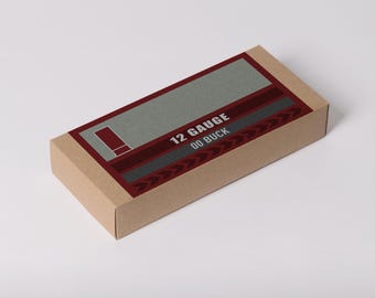 Etiquetas para caja de munición calibre 12: PNG y PDF imprimibles (descarga digital)