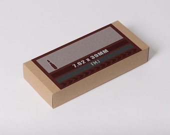 Etiquetas para caja de munición de 7,62 x 39 mm: PNG y PDF imprimibles (descarga digital)