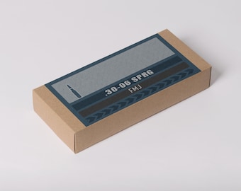 Etiquetas para caja de munición SPRG 30-06: PNG y PDF imprimibles (descarga digital de 6 x 3 pulgadas)