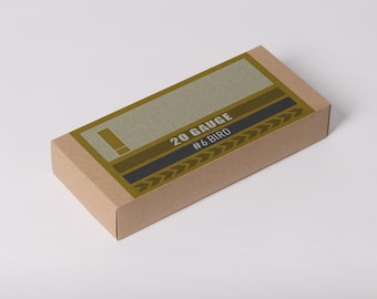 Etiquetas imprimibles para cajas de munición: calibre 20, 6 x 3 pulgadas (descarga digital)