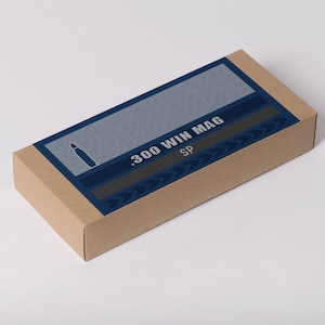 300 WIN Mag Ammo Box Labels | Digital Download | Printable 6x3 Inch PNG & PDF | Custom Loads Available