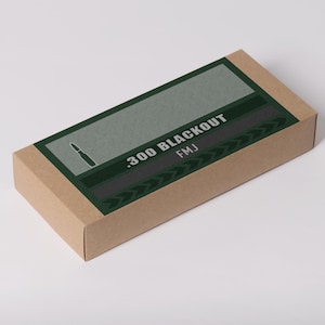 300 Blackout Ammo Box Labels | Digital Download | Printable 6x3 Inch PNG & PDF | Custom Loads Available