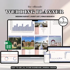 Wedding Planner Spreadsheet Wedding Budget Tracker Wedding Timeline Checklist Guest List Tracker Wedding Itinerary Seating Plan Wedding Gift