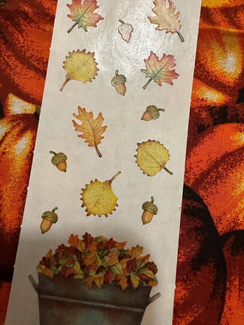 Vintage 1990’s Autumn Leaf Sticker Sheet | Fall Scrapbooking Stickers ...